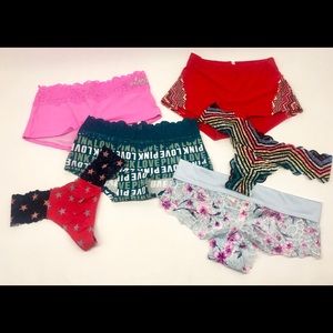 Victoria’s Secret PINK 6 Assorted Panties XS NEW